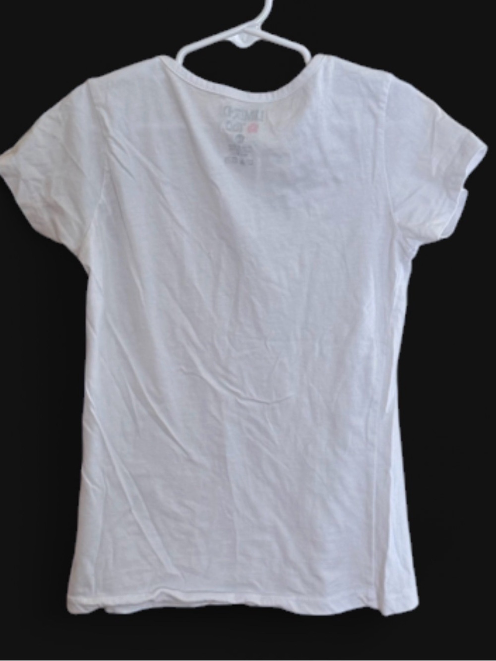 Limited Too White Tee with Pink Flower Graphic